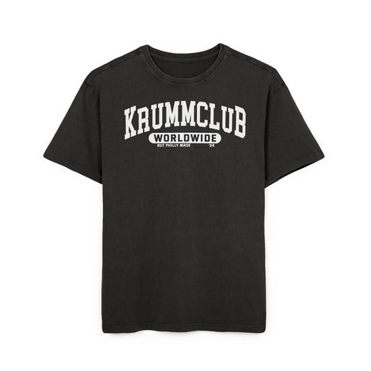 Krumm Club "Worldwide" Acid-Washed Oversize Tee