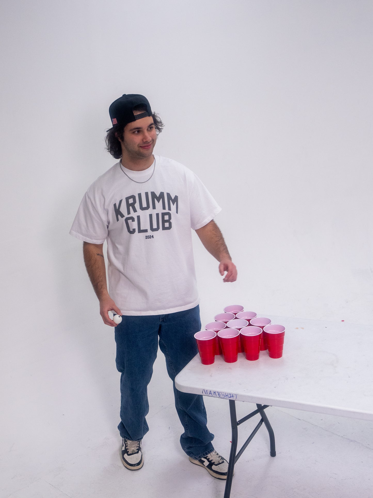 Krumm Club Original White Oversize Tee
